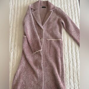 Love Token Janine long cardigan (red and white)